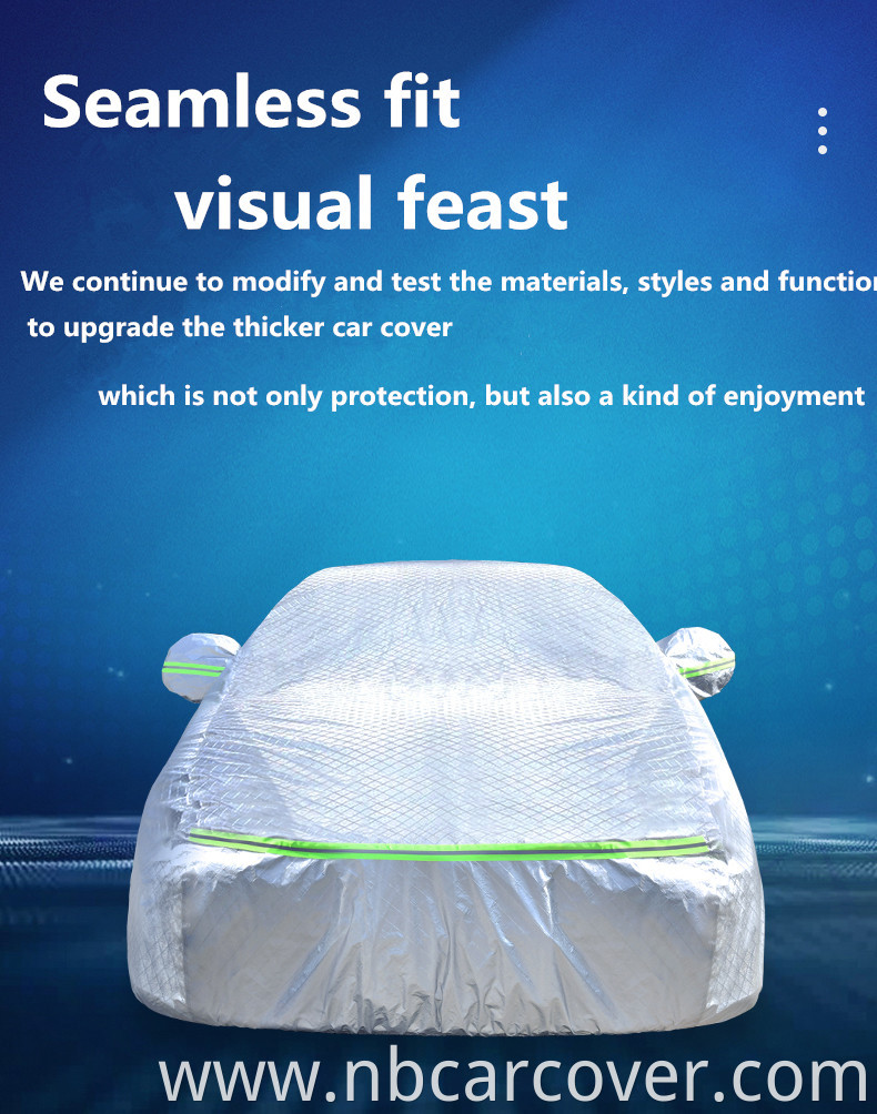 Universal perfect fit indoor dust-proof elastic aluminium film automatic car cover sedan